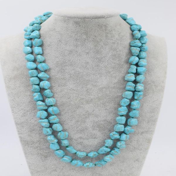 Catene Howlite Turquoise Green barocco da 11-14 mm Ne