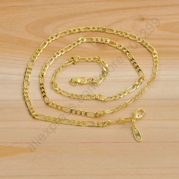 Colares de colares rápidos 5pcs 18 polegadas de colar de ouro amarelo de ouro de 18 polegadas para colar de pingente com palmas de lagosta
