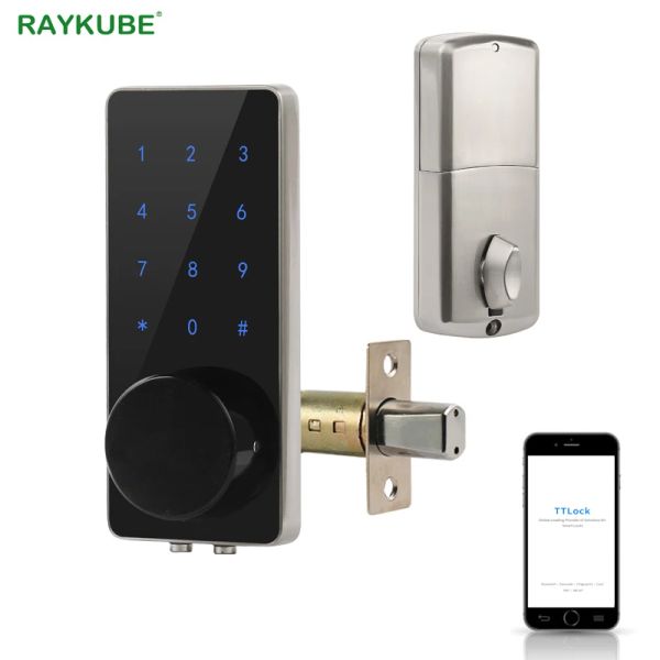 Steuerung TT Lock Bluetooth Deadbolt Türschloss Digital Elektronischschlüsselloser Eingang Touch Tastatur Smart Home Easy Ersatz Gateway G2