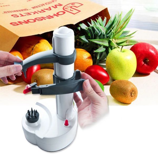 Schälere Elektrelkartoffelschäler Edelstahl Automatisch rotierende Früchte Obstschäler Apfelschuhmaschine Peeling -Werkzeug