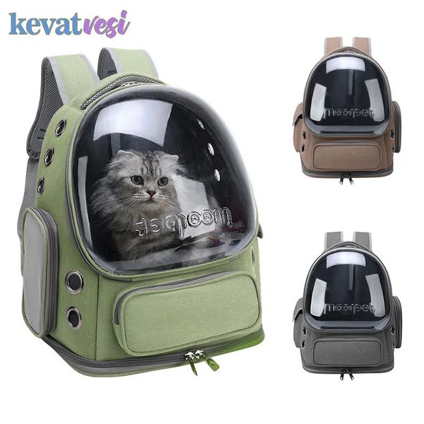 Pet Cat Sırt Çantası Astronot Şeffaf Taşıma Çantası Kedi Köpek Yavru Nefes Alabilir Yavru Kedi Dış Mekan Çantaları Uzay Kapsülü Paket 240420