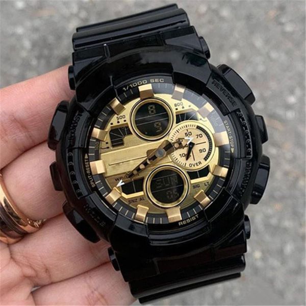 Digital Sports Men's Watch All Hands Operational LED LED AUTO HAND HIPING LIGHT ICED WATCH SOLAR TOMALED WASSERSTEHTE 140 Serie