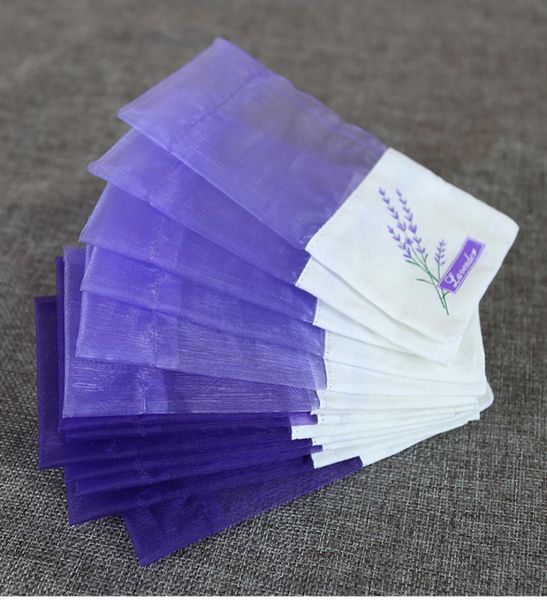 Purple Cotton Organza Lavanda Bolsa de saquet