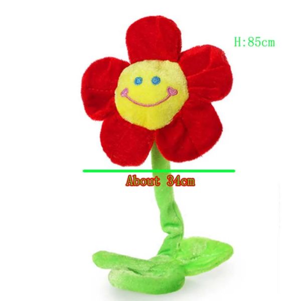 Tiere Plüschpflanzen Spielzeug Dekorative Baby Rassle Bett Smiley Gesicht Sonnenblumenblume für Jungen Mädchen Spielzeug 012 Monate Neujahr Geschenke