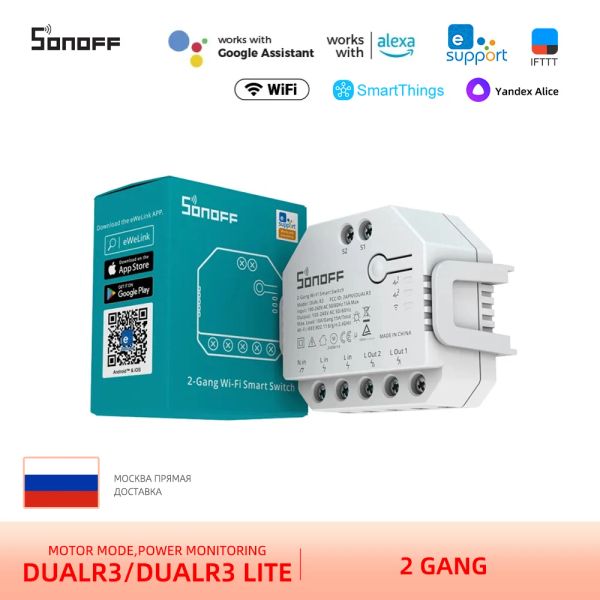 Kontrolle Sonoff Dualr3/R3 Lite 2 Gang DIY Mini Smart Switch Dual Relay Modul Smart Home Power Mess