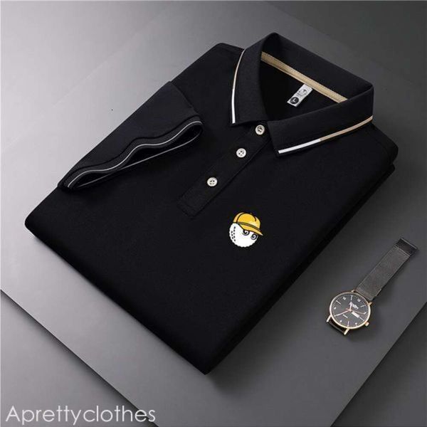 Malbon Herren Polos Golf Shirt Schnelldrehung atmungsaktives Geschäft Polo Sommer Hochwertiges Kurzarm Top Kear T -Shirt 345