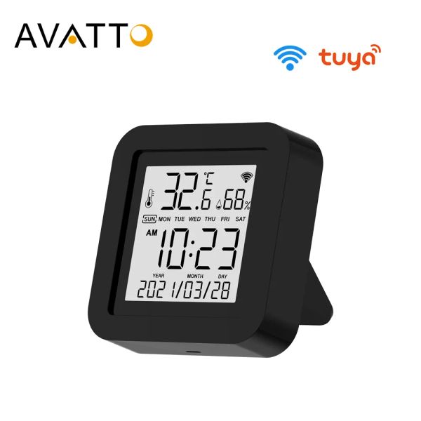Controlla Avatto Tuya Wifi IR Remote Control con display di umidità della temperatura, infrarossi universale intelligente per DVD TV AC, Alexa Google Home