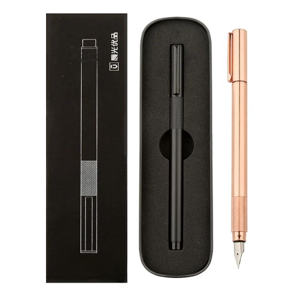 Pens OEM Mg Ausgezeichnete Metallbrunnen Stift Tinte Stift üben Schreiben Geschenkbox Signature Bürogeschenk 0,38 mm