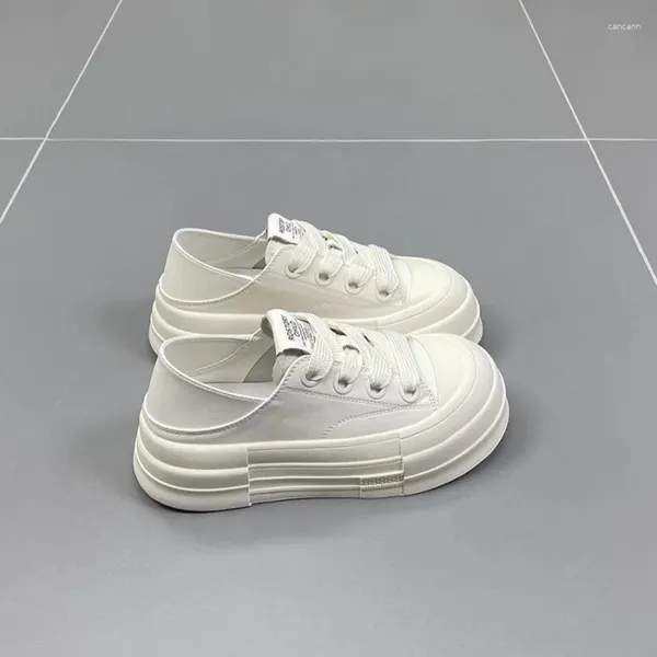 Scarpe casual Comemore White Women White Women 2024 Platform Sneakers con scarpa con fondo a testa rotonda primaverile comoda