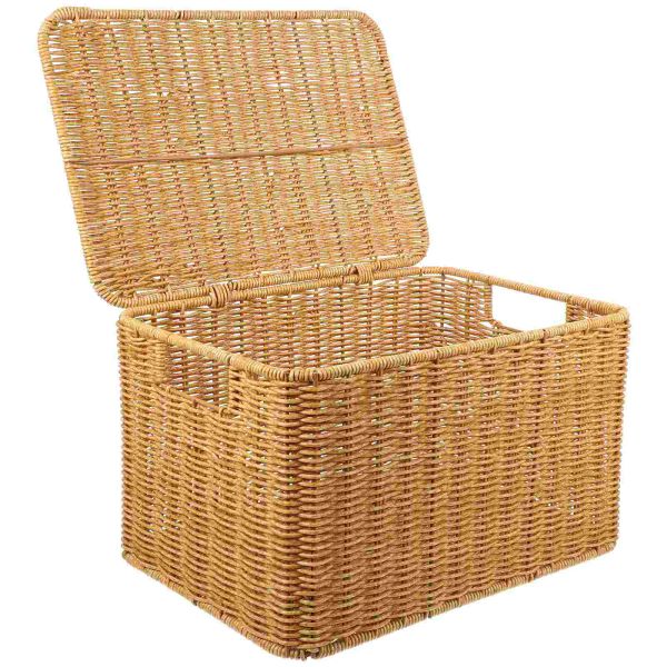 Cestas de armazenamento caixas de caixa prateleiras infantil cesto cesto cesta de brinquedas organizador de plástico Rattan roupas domésticas Corte de brinquedo caixas de armazenamento