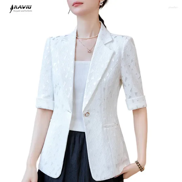 Ternos femininos Naviu meia manga formal elegante blazers jacket jacket primavera verão trabalho profissional trabalho use senhoras fora roupas