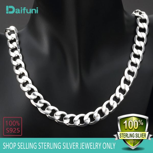 Halsketten Daifuni 925 Sterling Silber 6mm Miami Halskette Mode schneller wütender Schmuck für Männer Frau Hip Hop Italienische Kettenparty Geschenk