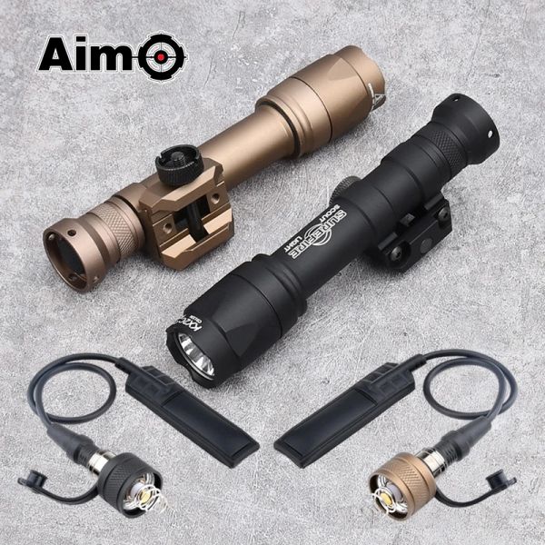 Scopes AirSoft SF M300 M600 M600C M300A Surefir de lanterna tática de armas de caça à caça à caça à pistola de pressão momentânea de pressão de 20 mm