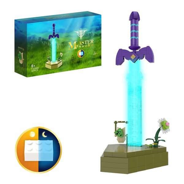 Buildmoc Breath of the Wild Luminious Master Sword Building Buildings fissati per Zeldaed Hyrule Castle Botw Bricks Toys Children Gifts 240420