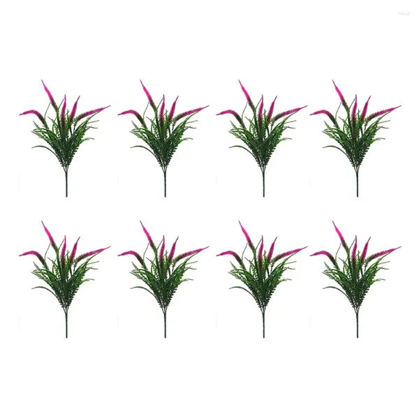 Dekorative Blumen 8Pack/Los Low-Wartungsfälschte gefälschte Pflanzen umweltfreundlich realistisches Erscheinungsbild Gartendekoration Outdoor