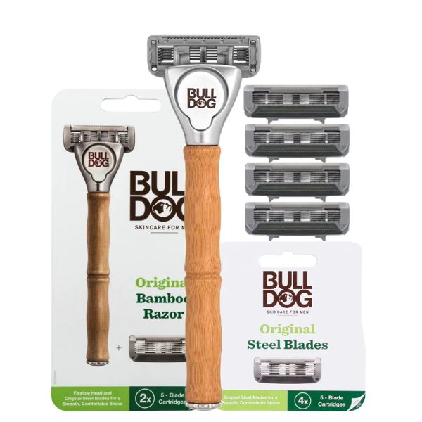 Blades Schick Bulldog Razor Blades adatti per il rasoio di titanio Quattro e le lame per capelli Rading Bamboo Hands