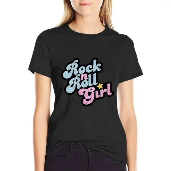 Polos femininos n 'roll girl t-shirt roupas femininas camisetas camisetas de verão 2024 vestido para mulheres sexy