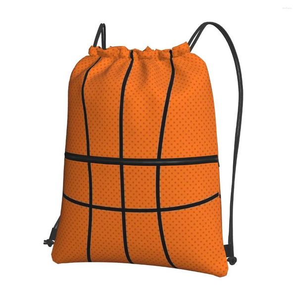 Einkaufstaschen Basketball -Kordelkurs -Rucksack mit Reißverschlusspocket Sports -Fitness -Tasche reversibler String -Sackpack für Yoga