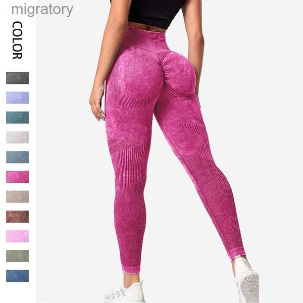 Trenos de pilotes femininos Treinamento sem costura feminino Leggings Hip levantando calças de ioga personalizadas desgaste esportivo ginásio nylon yq240422