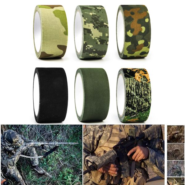 Ayakkabı 10m Çok Fonksiyonlu Camo Bant Self -Yapışkan Kamuflaj Avcılık Paintball Airsoft Tüfek Su Geçirmez Slip Sight Bant