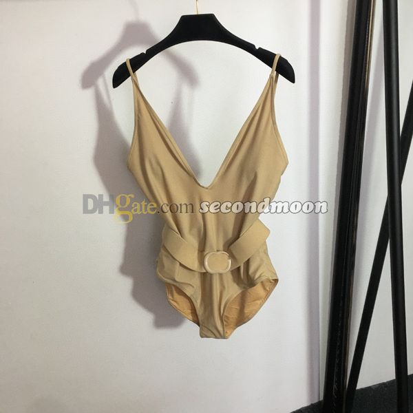 Costume da bagno da donna con cintura da bagno con un pezzo da bagno a v subitutto da bagno calda da bagno calda