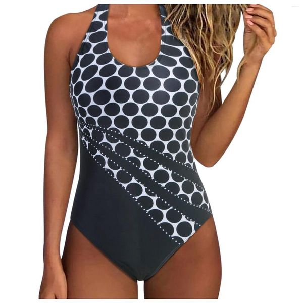 Moda de banho feminina Bikini sexy Biquíni conservador Crew pescoço push up sutiãs sutiãs de cintura alta