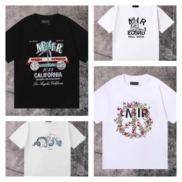 maglietta da uomo designer maglietta estiva designer a maniche corta lettera alla moda stampato High Street Hip Hop Outdoor Motone Motone Tee Abbigliamento Am