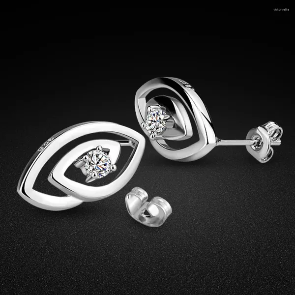 Gestüt Ohrringe kreativ 925 Sterling Silber Zirkon Mode für Frauen Geschenk Urlaub süße Mini Little Party Schmuckhaken