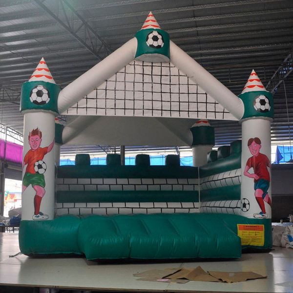 Toptan Eğlence Futbol Temalı Bounce House Şişirilebilir Atlama Bouncer Çatı Kids Çocuk Jumper Dış Mekan Etkinliği İçin Futbol Çıtır Kalesi