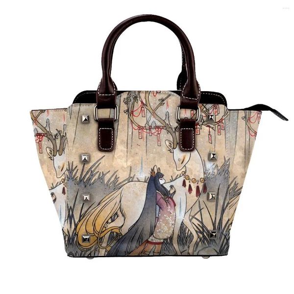 Сумки для плеча The Wish Tea Kitsune yokai сумка японская любовь эстетическая кожаная сумочка