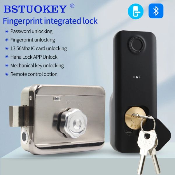 Controllo Bluetooth haha blocco blocco delle impronte digitali app sblocco Keyless Ic scheda Smart Electronic Digital Lock for Home + Mechanical Key