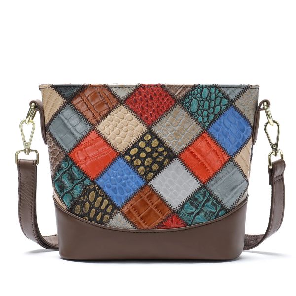 Buckets Patchwork Bucket Bag Bunte Crossbody Bag Luxushandtaschen Designer Frauen Taschen Umhängetaschen Shop Messenger Bag kostenlos Versand