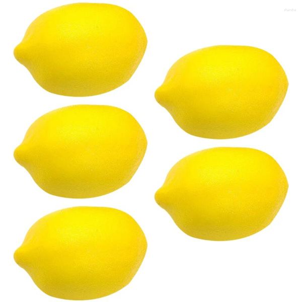 Parti Dekorasyonu 5 PCS Aksesuarlar Simüle Dekoratif Pografi Props Lemons Yapay Meyve Köpük Sahte