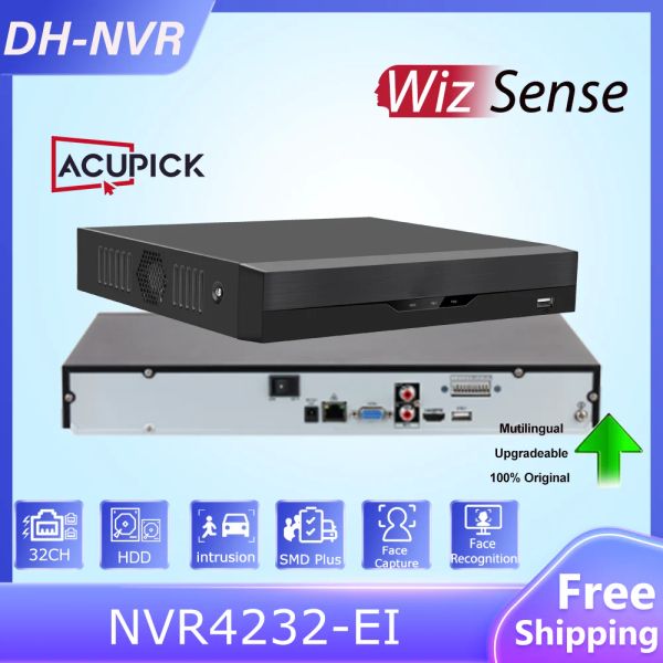 Lens Dahua 32CH 1U 2HDDS Wizsense NVR NVR4232EI AI dalla telecamera Riconoscimento del rilevamento del volto Video registrazione Video