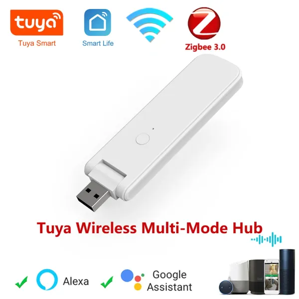 Controllo Tuya Bluetooth Zigbee Hub Multi Mode Gateway Smart Home Bridge per l'automazione tramite Smart Life Works con Alexa Google Home