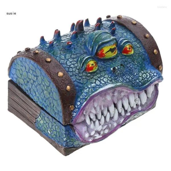 Bolsas de joalheria X7YA Horror Game Caixa Bandejas de Bandejas Dragonadas RPG DND Para Roleplaying Dungeonsing Mimic Chest Gift Desktop Decor