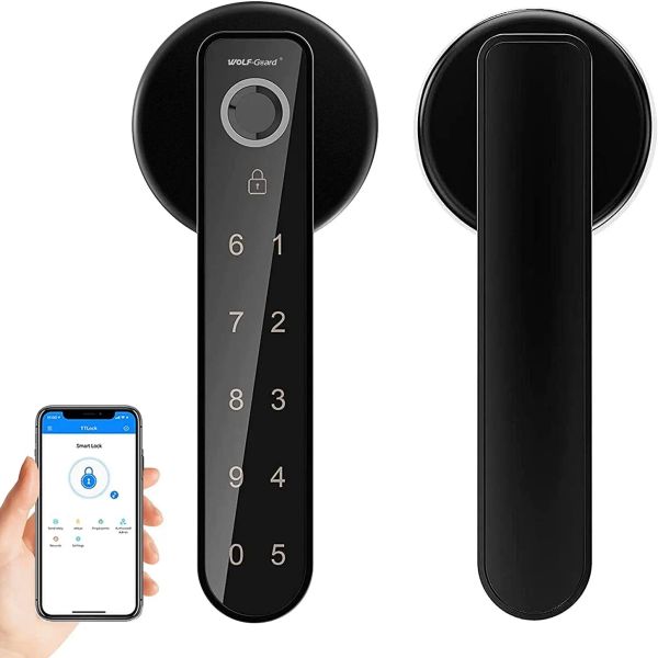 Controle o Smart Keyless Entry Door Lock Lock Finger Lock Passcodes Ttlock App desbloqueio para apartamento em casa quarto Alexa Alexa Google