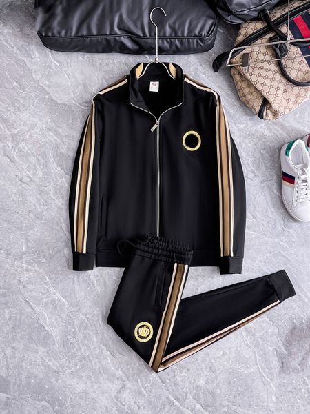 2024Fashion Männer Tracksuit Briefmuster Print Frauen Trails -Auftaktlöschtergebnisse Outdoor Herren Sportswear High Quality Two Pieces Jacke#A14