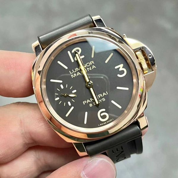 Orologi di design di lusso di fascia alta per Peneraa Mens orologio 18k Rose Gold Machinery PAM00511 Originale 1: 1 con logo e scatola reali