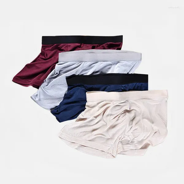 Underpants Birdsky OM-02 Herren Boxer Shorts Unterwäsche 70% Viskose 30% Mulberry Seide Schnelle trockene stereoskopische Form 4 Feste Farben