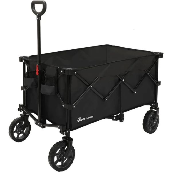 Carrello pieghevole pieghevole per vagone per carrello pesante Mano portatile con carrelli per carrelli da campeggio Allterrain Beach Wheels 240420