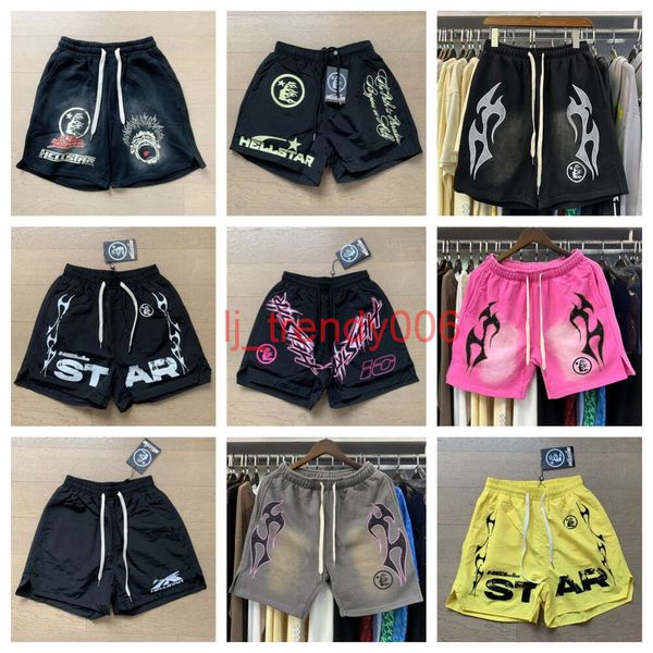 Дизайнер Hellstar Mens Short Bants Fashion Clothing Shorts шорты Hellstar Retro Water Water Nailon Shorts Instagrams Mustry Mens Fomen Casual Sports Shorts nm