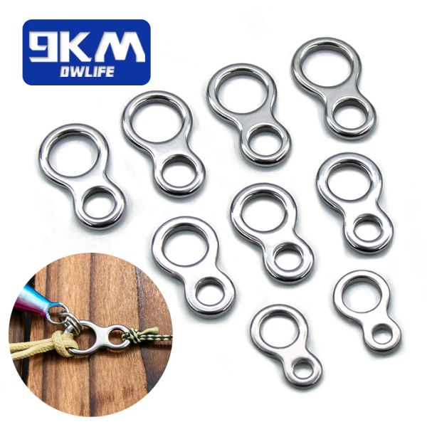 Aksesuarlar 20 ~ 100 PCS Balıkçılık Katı Yüzük Paslanmaz Çelik Deniz Balıkçılık Connectors Jigging Halkaları Dönüşümler Balık tutma Snap Aksesuarlar Tackle