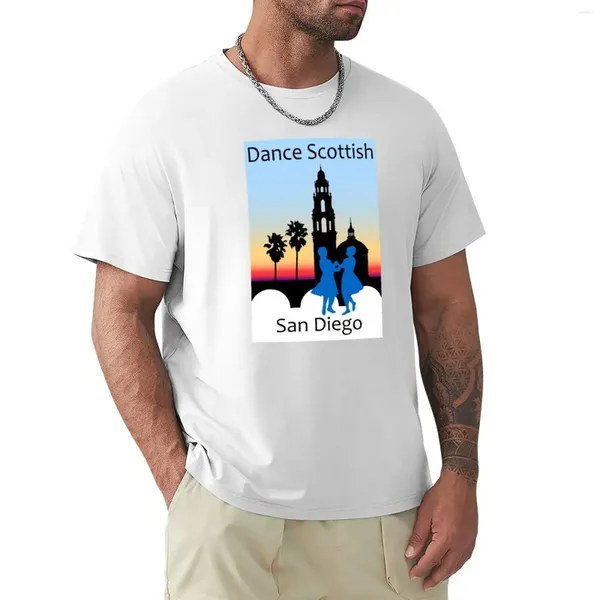 Men's Polos RSCDS-San Diego Color Banner T-shirt Plus Tamanhos de gráficos Mens roupas