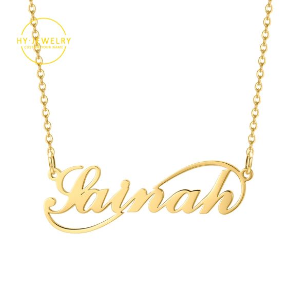 Collane personalizza Nome collana per donne Infinite Nome Loop Collana personalizzato Gold Nome in acciaio inossidabile Nome a ciondolo girocollo girocollo