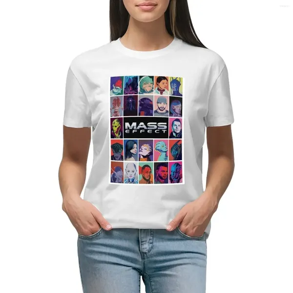 T-shirt della squadra di Mass Effect Women Polos Abiti estetici Aestetici Shirt da donna carina