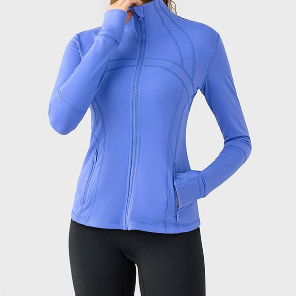 Moda feminina Yoga Coat Sorthirt Tops Gym Roupas de roupas de ginástica Jackets de fitness Running Sports Activewear Solid Zip Up Black