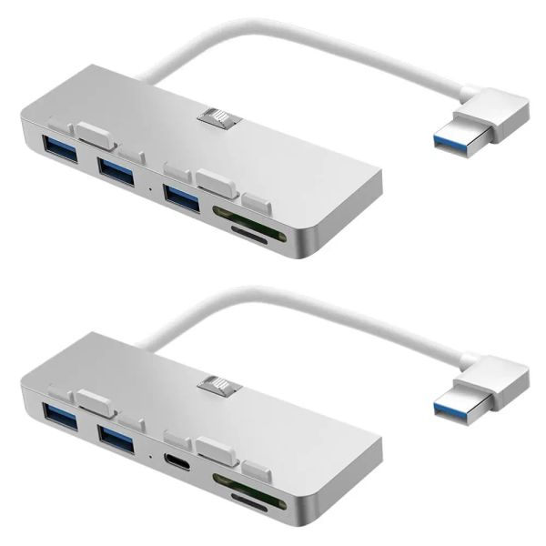 Hubs liga de alumínio USB 3.0 Hub Adaptador Adaptador Splitter Splitter Dock Dock TF Card Reader para IMAC 21.5 27 Pro Slim Unibody Computer