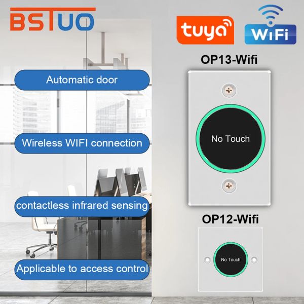 Controle o botão Tuya WiFi Smart Switchless para controle de acesso à porta SmartLife App Manual de controle remoto sem fio Switch Smart Home