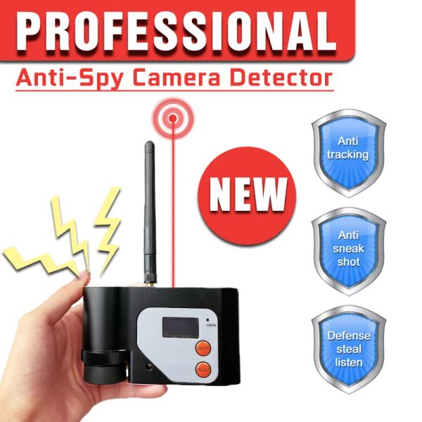 Detector Antispy RF Antispy de câmeras Inovador Infravermelho Camara a laser GSM Detecção de sinal Wi -Fi Lens de câmera oculta Lente Focusning